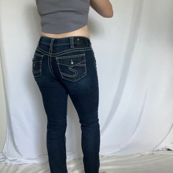 Silver Suki Skinny Jeans W30/L29 Dark Wash - Picture 2 of 11